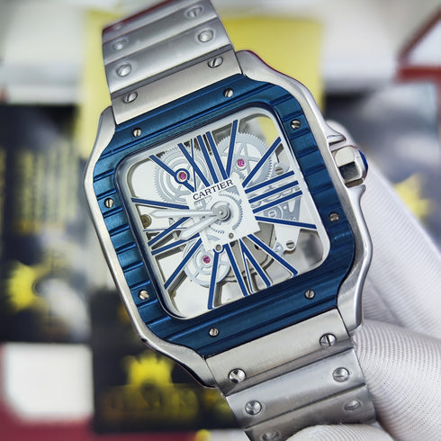 CA-Montre Skeleton Santos de Cartier