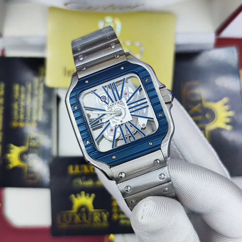 CA-Montre Skeleton Santos de Cartier