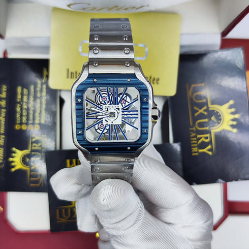 CA-Montre Skeleton Santos de Cartier