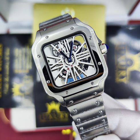 CA-Montre Skeleton Santos De Cartier