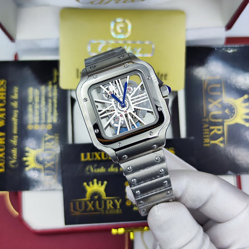 CA-Montre Skeleton Santos De Cartier
