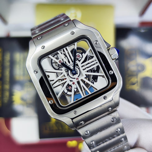 CA-Montre Skeleton Santos De Cartier