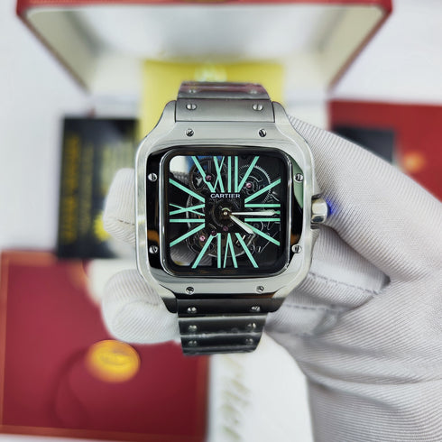 CA-Montre squelette Santos de Cartier