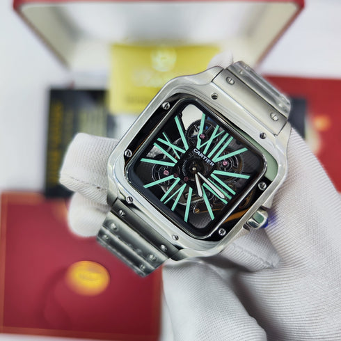 CA-Montre squelette Santos de Cartier