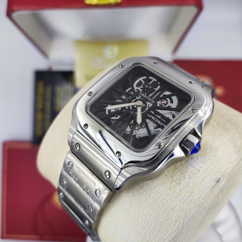 CA-Montre squelette Santos de Cartier