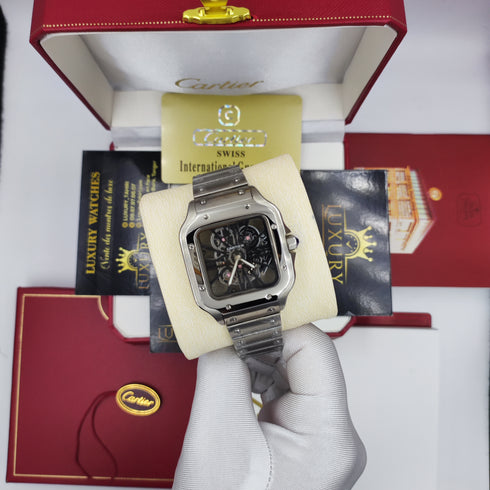 CA-Montre squelette Santos de Cartier