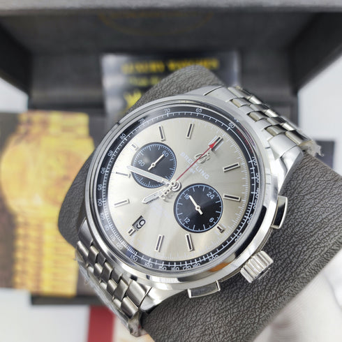 BR-Breitling Chronomat Argenté
