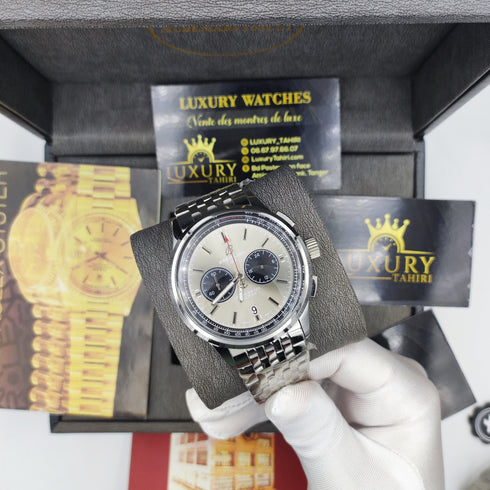 BR-Breitling Chronomat Argenté