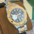 RX-Rolex gmtmaster ii stainless steel black dial gold rose bezel Oystersteel