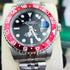RX-Rolex gmtmaster ii stainless steel black dial red ceramic bezel jubilee bracelet