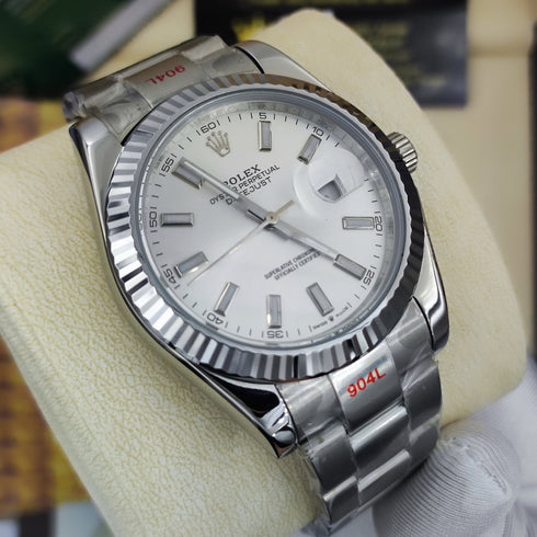 RX-Rolex Datejust 41 Oystersteel 41 mm White Dial 126334-0010