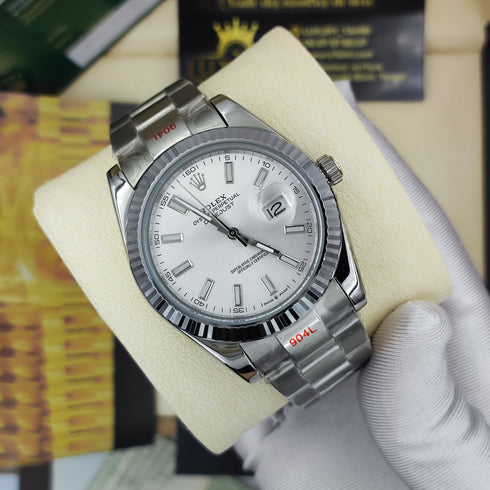 RX-Rolex Datejust 41 Oystersteel 41 mm White Dial 126334-0010