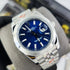 RX-Datejust 41mm Oystersteel and white Bright Blue Dial 126334-0002'