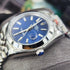 RX-Datejust 41mm Oystersteel and white Bright Blue Dial 126334-0002'