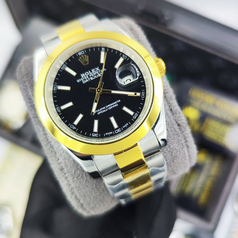 RX-Datejust Black Dial Gold & Steel 41mm