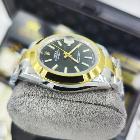 RX-Datejust Black Dial Gold & Steel 41mm