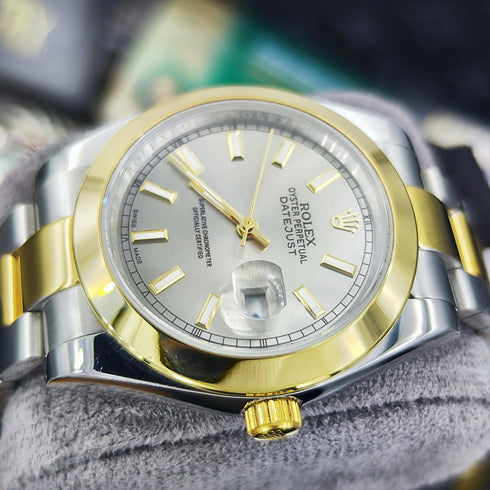 RX-Datejust Black Dial Gold & Steel 41mm