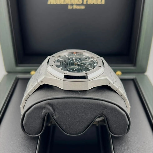 AP-2023 Audemars Piguet Royal Oak Chronograph 41 Steel / Green / Bracelet