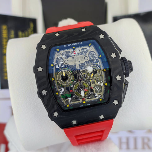 RM-Richard mill RM011 Noir-rouge Hommes