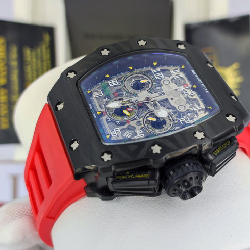 RM-Richard mill RM011 Noir-rouge Hommes