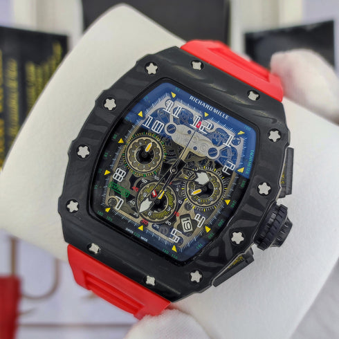 RM-Richard mill RM011 Noir-rouge Hommes