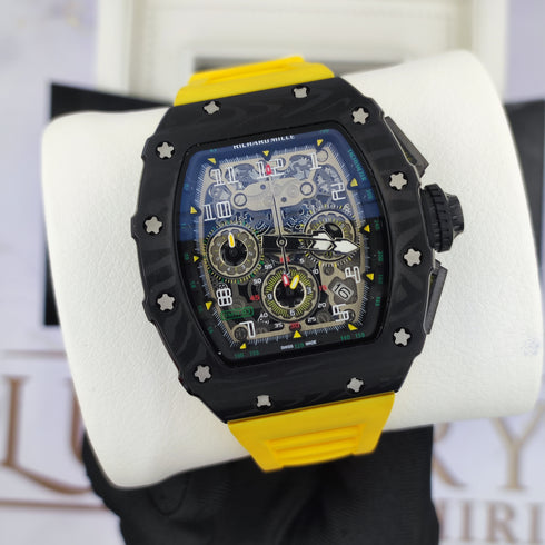 RM-Richard mill RM011 Noir-jaune Hommes