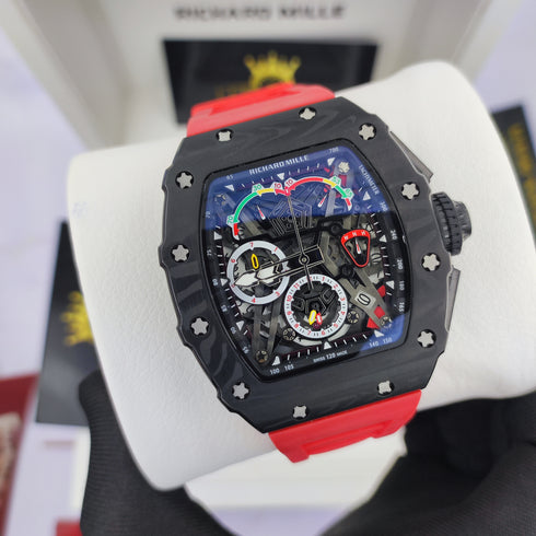 RM-Richard mill RM011 Noir-rouge Hommes