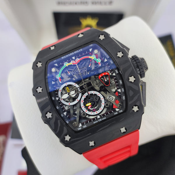 RM-Richard mill RM011 Noir-rouge Hommes