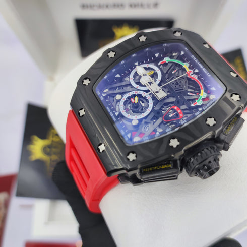 RM-Richard mill RM011 Noir-rouge Hommes