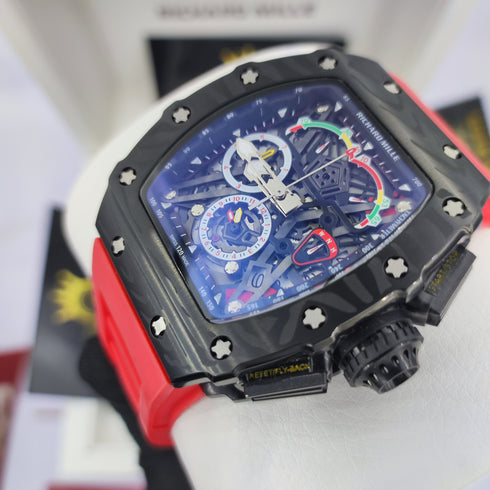 RM-Richard mill RM011 Noir-rouge Hommes