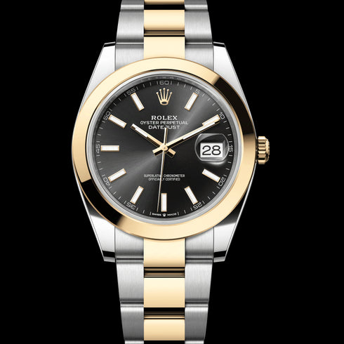 RX-Datejust Black Dial Gold & Steel 41mm