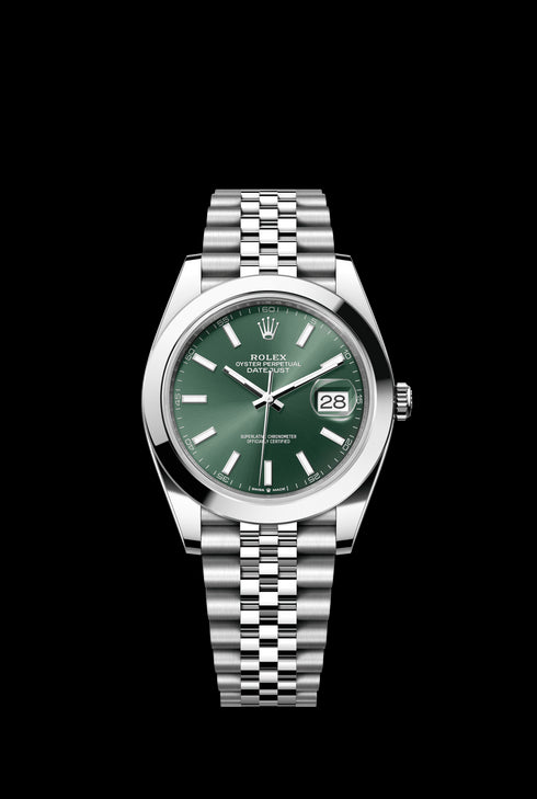 RX-Datejust 41 'Mint Green' m126334-0028 Steel & White Gold