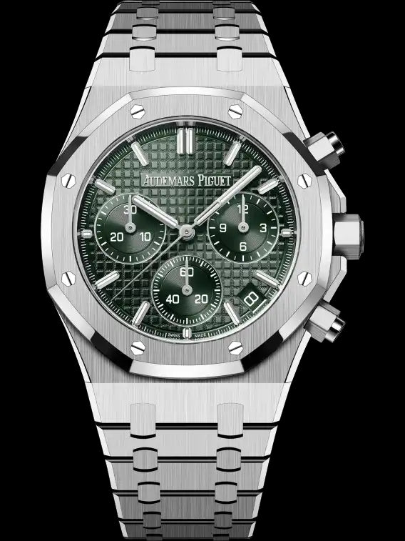 AP-2023 Audemars Piguet Royal Oak Chronograph 41 Steel / Green / Bracelet
